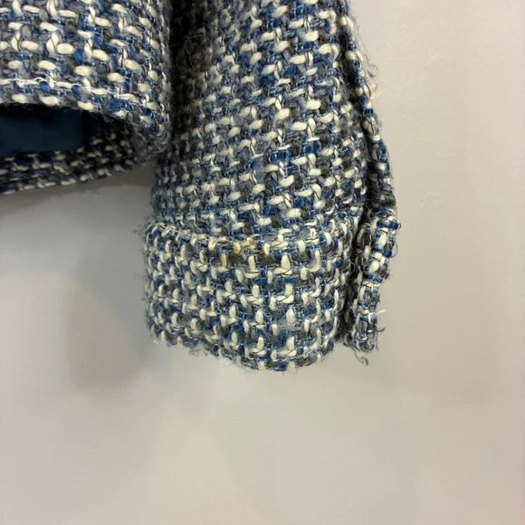 Classic Talbots Teal Tweed Wool-Blend Blazer — Size 14 - Picture 8 of 10